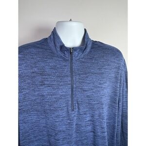 Pro Tour Golf 1/4 Zip Pullover Mens XL Blue Lightweight Performance Long Sleeve